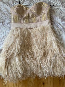 feather dress bebe