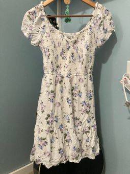 Hollister scoop neck dress in white floral