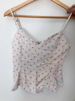 Zara pink outlet polka dot top