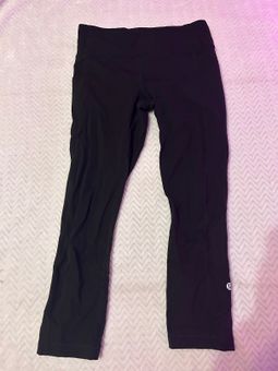 Lululemon Black Cropped Leggings, Size 4