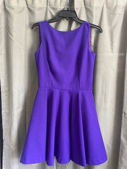 purple semi formal dress