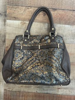 Deux Lux Women's Anthropology Brown Sparkly Large Shoulder Tote Bag - $20 -  From Camryn