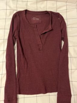 Aerie Fireside Long Sleeve Henley T-Shirt