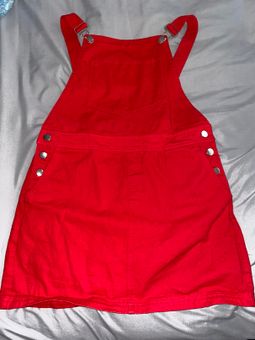 Forever 21 Red Overall Dress Size M - $13 (35% Off Retail) - From Joselyn
