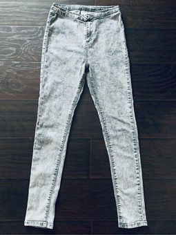 Vintage 80's Style Acid Wash Jean Leggings