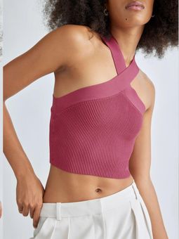 Babaton SCULPT KNIT CRISS CROSS CROPPED TANK