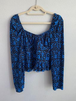 Zara Blue Corset Style Top