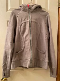 Lululemon Scuba Full Zip Hoodie Size 10 Grey Pink Gray - $82 (31