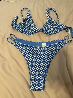 Hollister blue floral bikini