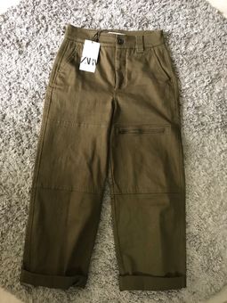 ZARA Olive Green Utility Pants