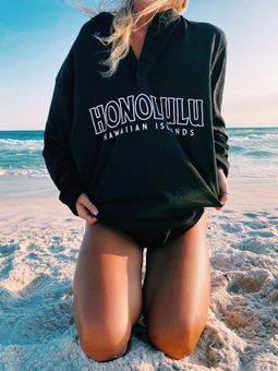Olive Lynn Honolulu Henley Sweatshirt 