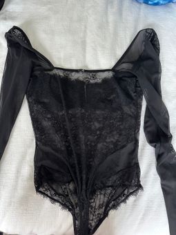 Glassons - Black Lace Body Suit on Designer Wardrobe