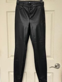 Zara faux leather leggings, black