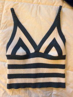 Subdued Stripped Navy and White Crop Top Multiple - $27 (20% Off