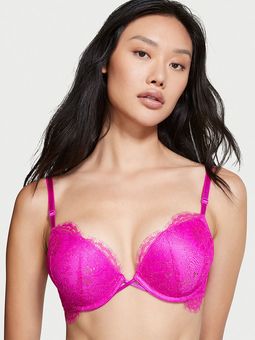 Victoria's Secret Victoria secret Bombshell Lace Shine Push-Up Bra 32B Pink  - $30 (56% Off Retail) - From Stella