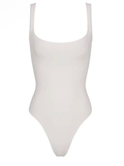 SKIMS RAW EDGE CAMI BODYSUIT MARBLE SMALL White - $48 (17% Off