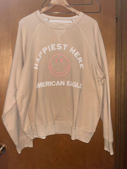 American Eagle Womens Sweatshirt Size X-Large Tan - $39 (42% Off