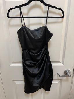 Windsor Wrapped In Stylish Satin Mini Dress Black - $25 (32% Off Retail) -  From Megan