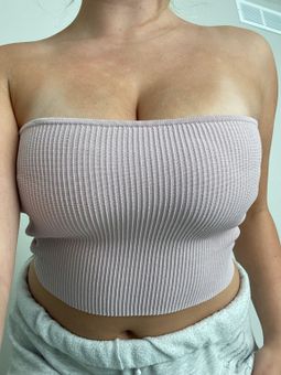 LA Hearts Sweater Tube Top Purple Size 
