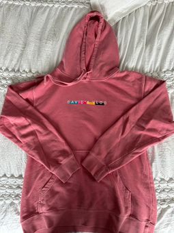David dobrik top pink hoodie