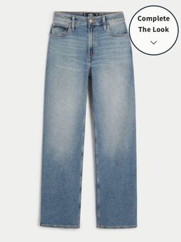 Women's Low-Rise Light Wash Baggy Jeans