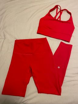 Lululemon Hot Heat Set Red Size 4 - $95 (52% Off Retail) - From Ryann