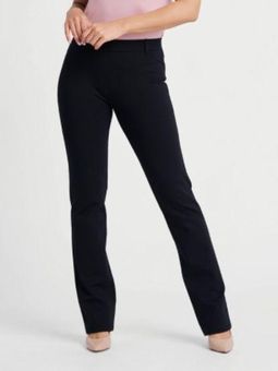 Betabrand Dress Yoga Pants Dark Gray Straight Leg Wrinkle