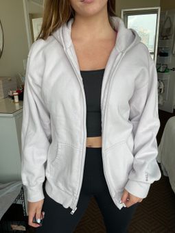 cozy fleece boyfriend zip hoodie