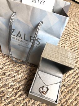 Double heart sales necklace zales