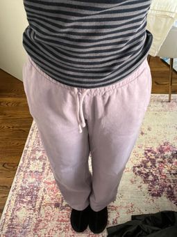 Aritzia TNA Cozy Fleece Boyfriend Basic Wide Sweatpant Purple