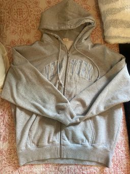 John Galt Gray New York Full Zip Hoodie