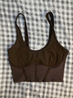 Alo Yoga Alo Airbrush Mesh Corset Tank Brown - $45 - From Jam