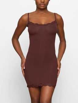 Shop SKIMS Fits Everbody Lace Short Slip Dress