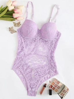 Lavender Lace Teddy –