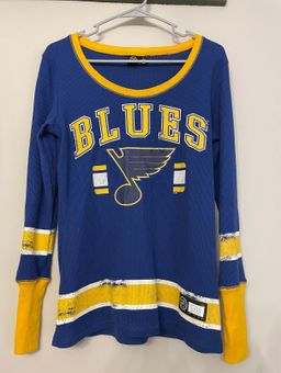 St. Louis Blues Flannel Long Sleeve T-Shirt - Blue