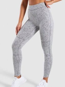 Gymshark Fleur Texture Leggings Charcoal Marl Women's Size Medium