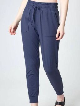 Mondetta Joggers LARGE Performance Luxury Blue Pull On Drawstring