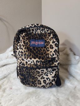 Jansport Fuzzy Leopard Print Backpack