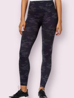 Spanx NEW Look at Me Now High-Waisted Seamless Leggings Black Camo