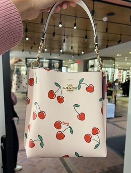 Cherry Print Bucket Bag