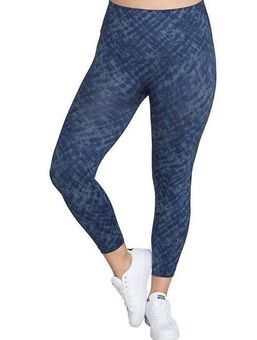Spanx Blue Small Cropped Look At Me Now Seamless Leggings Indigo Watercolor  S - $28 - From Magnolia