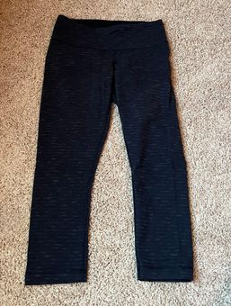 Lululemon Wunder Under Variegated Knit Black Heathered Black