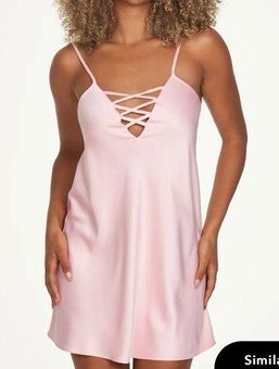 Frederick's of Hollywood Summer Lace satin Babydoll from . Pink