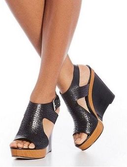 Michael Kors Josephine Perforated Wedge Sandals Black Size 10 - $50 (64%  Off Retail) - From Amanda