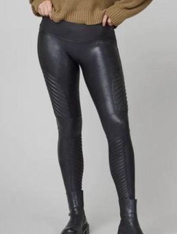 Spanx Faux Leather Moto Leggings in Very Black Size Medium - $65 - From  Callie