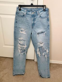 american eagle ripped mom jeans｜TikTok Search