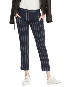 Banana Republic pants womens 4 bootcut flat front stripe zip closure gray