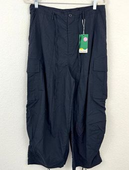 Halara Women's Mid Rise Drawstring Nylon Cargo Jogger Pants Black Size L  Size L - $36 New With Tags - From Jen