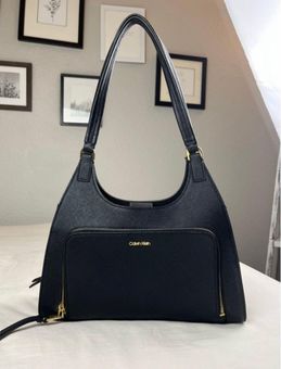 Calvin Klein Saffiano Leather Shoulder Bags