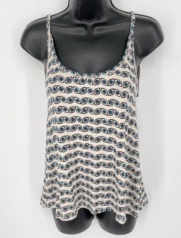 Lauren Moshi Zena Deep Back Spaghetti Tank Top Allover Evil